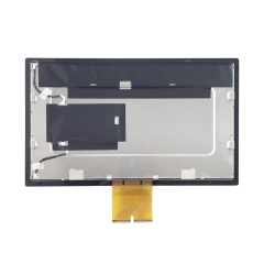 Vue arrière du module tactile 18,5 pouces à collage optique intégral, avec dos métallique et connexion FPC.