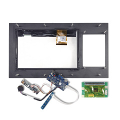 Vue arrière du module tactile LCD 10,1 pouces avec cartes électroniques et câbles de connexion