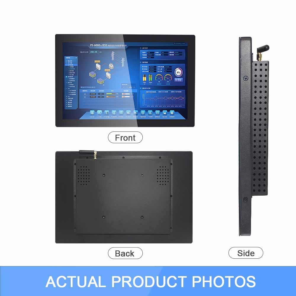 rear view of 15.6 inch medical touch monitor with custom interface