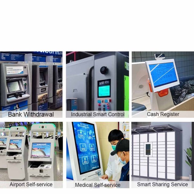 custom PCAP industrial touch display module with cover glass and LCD integration

