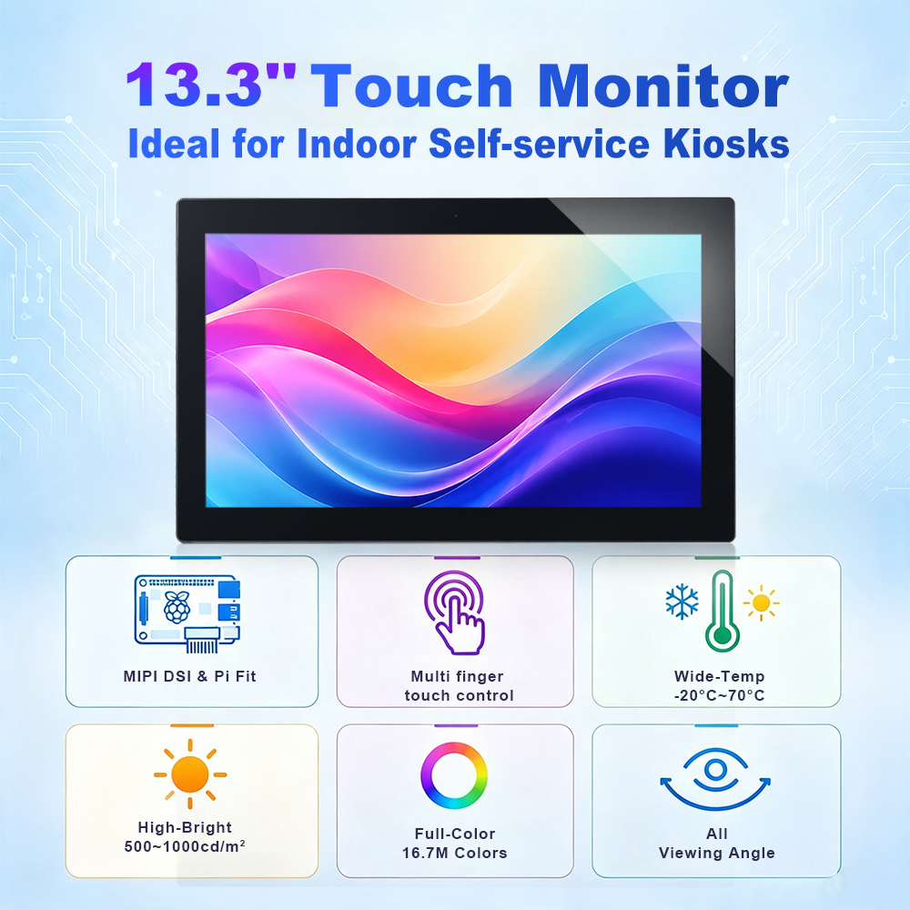 commercial touch monitor for retail counter display