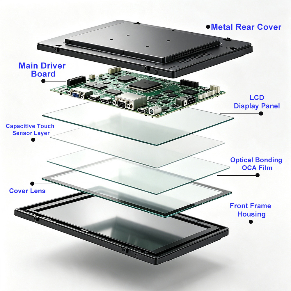 13.3 inch indoor touch monitor for commercial terminal