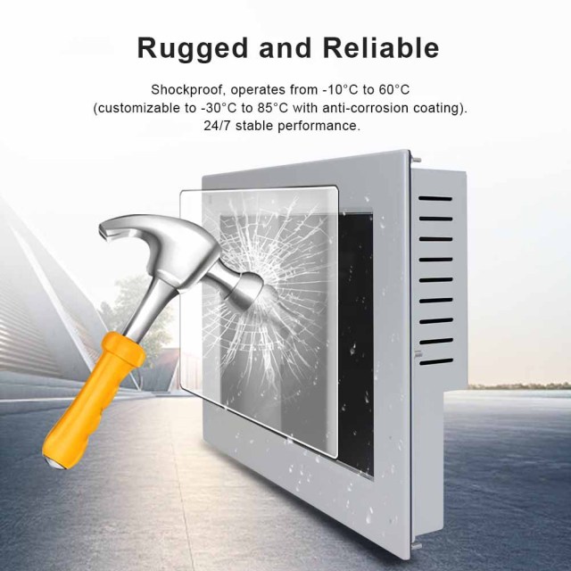 Optical-Bonding-Touchmonitor bei direktem Sonnenlicht