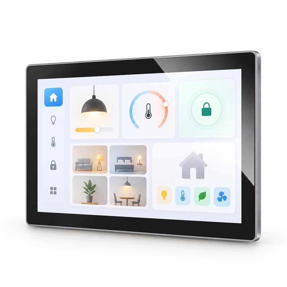 10,1-Zoll-Panel-PC mit Android 13 und beispielhafter Bedienoberfläche für Smart-Display-Anwendungen