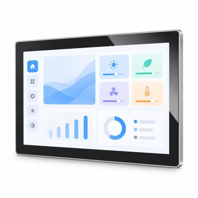 10,1-Zoll-PCAP-Touchmonitor mit Smart-Building-Bedienoberfläche