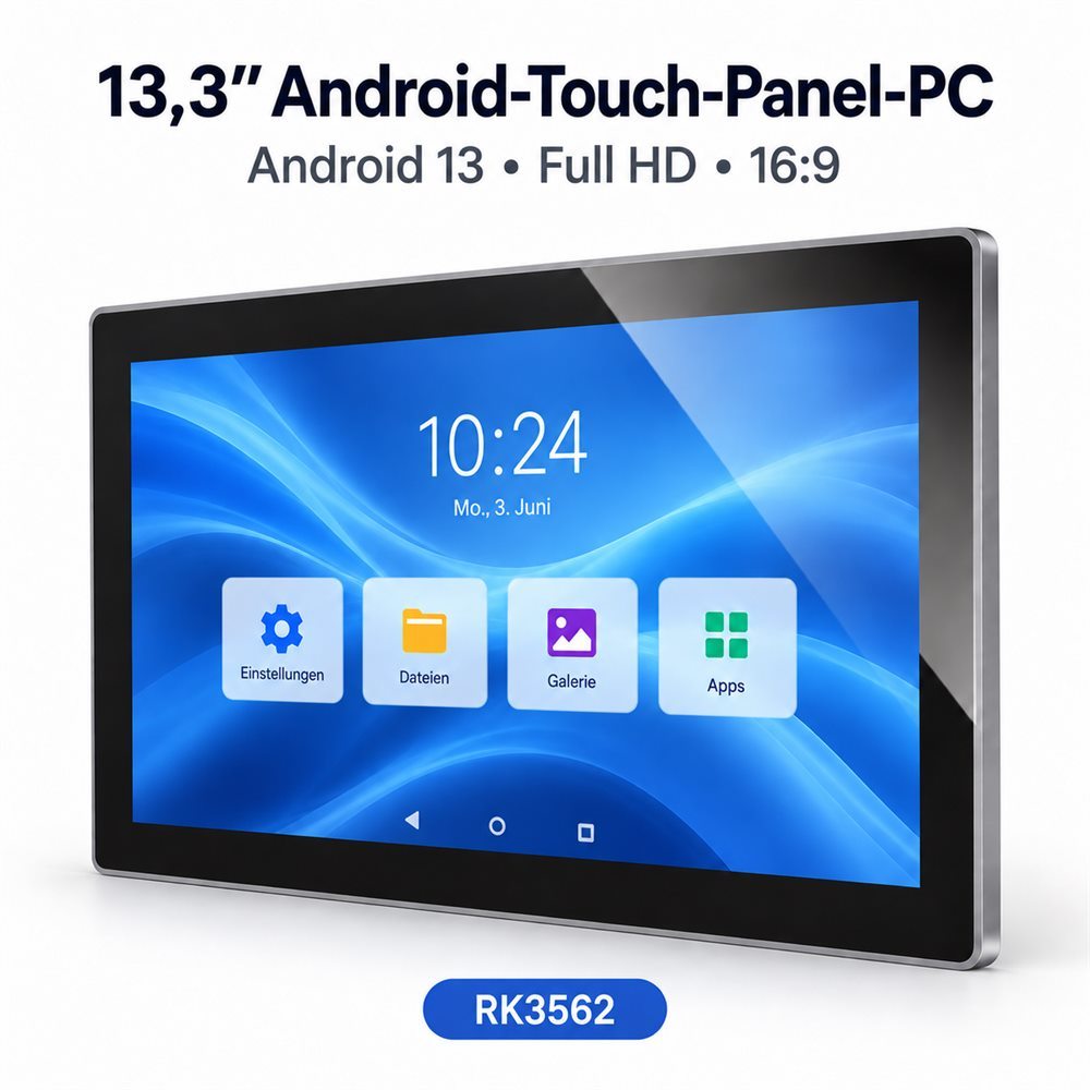 13,3-Zoll-Android-Panel-PC mit kapazitivem Full-HD-Touchdisplay und RK3562-Plattform