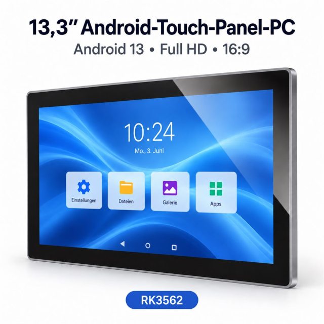 13,3-Zoll-Android-Panel-PC mit kapazitivem Full-HD-Touchdisplay und RK3562-Plattform