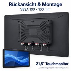 21,5 Zoll IP67-Touchmonitor für Anlagenvisualisierung