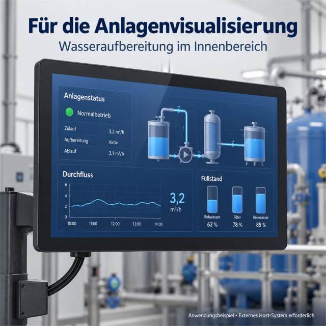 21,5 Zoll IP67-Touchmonitor für Anlagenvisualisierung