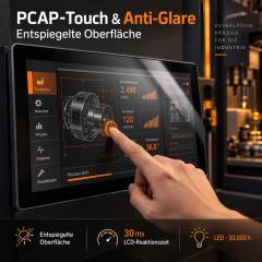 13,3 Zoll Full-HD Industrie-Touchmonitor mit weitem Betrachtungswinkel