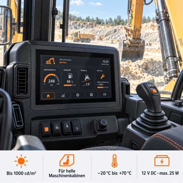 13,3 Zoll PCAP Touchmonitor mit entspiegelter Anti-Glare-Oberfläche