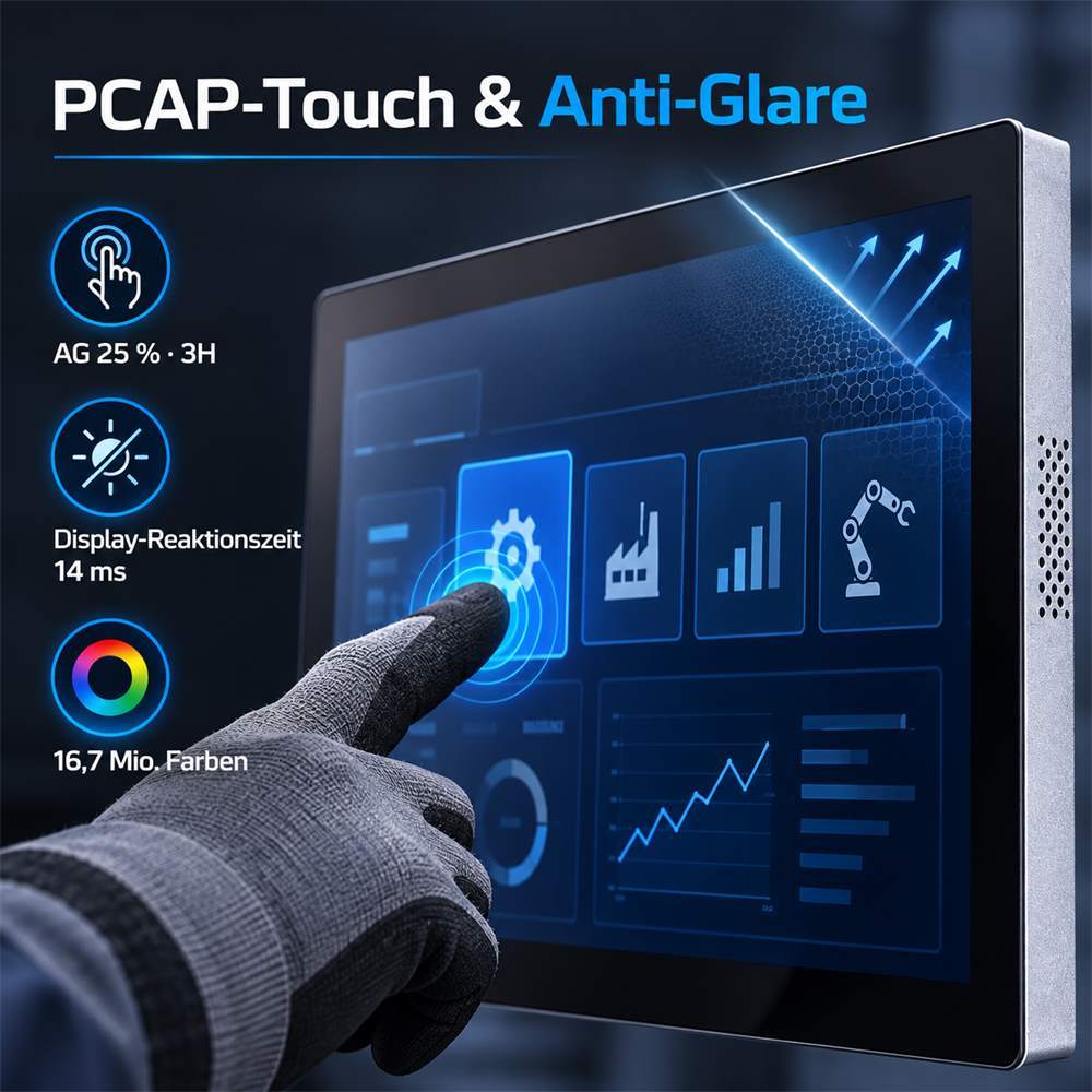 18,5 Zoll Full-HD High-Brightness Touchmonitor mit PCAP und VESA