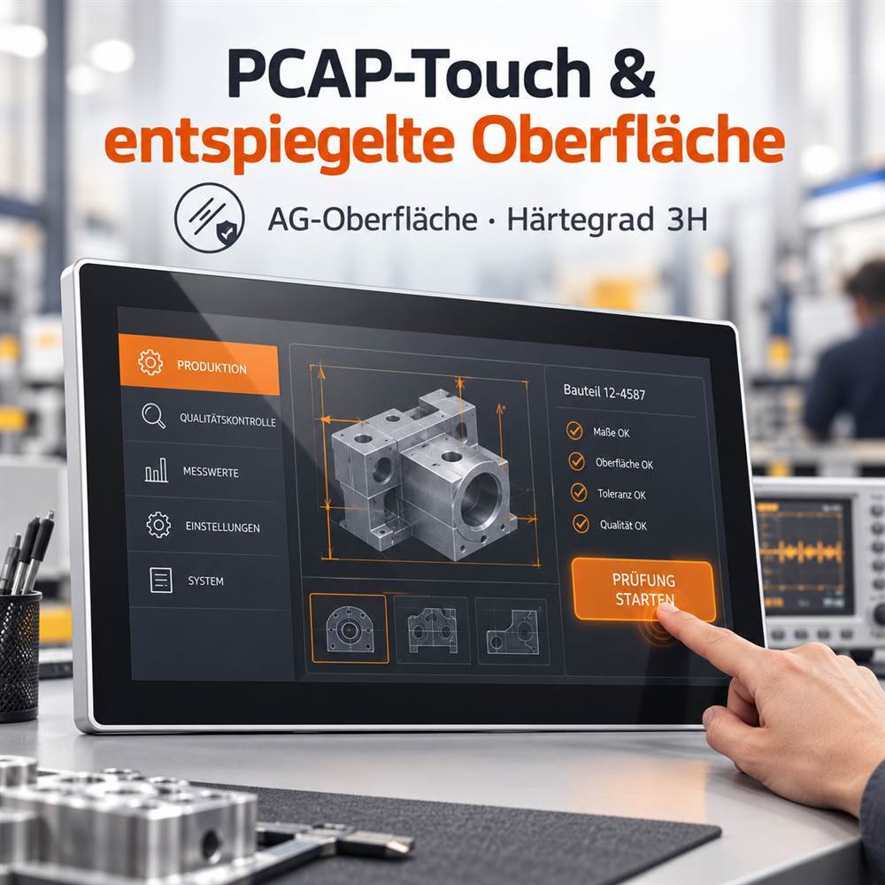 15,6 Zoll Industrie-Touchmonitor mit 3000:1 Kontrast und 350 cd/m²