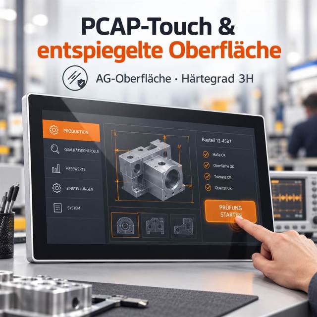 15,6 Zoll Industrie-Touchmonitor mit 3000:1 Kontrast und 350 cd/m²