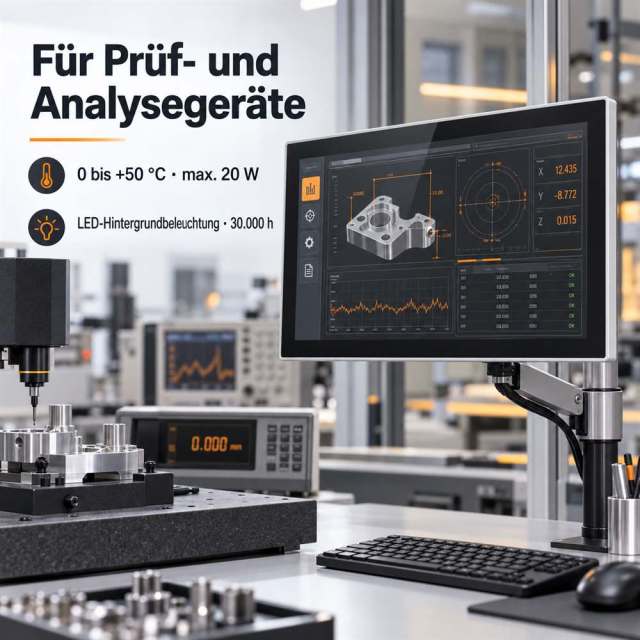 15,6 Zoll Touchmonitor für industrielle Prüf- und Analysegeräte mit maximal 20 Watt