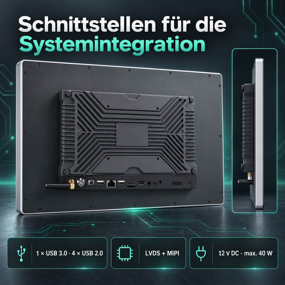 15 Zoll Android Panel-PC mit VESA-Montage an einer Industriemaschine