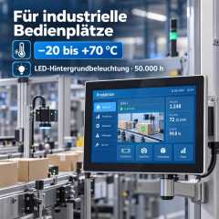 15 Zoll Industrie-Touchmonitor mit 178 Grad Betrachtungswinkel und 350 cd/m²