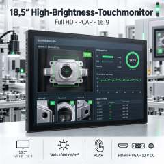 18,5 Zoll High-Brightness Industrie Touchmonitor mit Full HD und PCAP