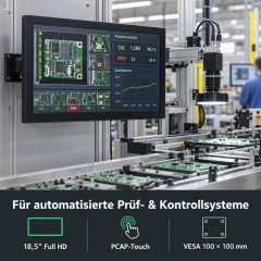 18,5 Zoll Industrie Touchmonitor für automatisierte Prüf- und Kontrollsysteme