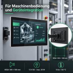 15,6 Zoll Android Industrie-Panel-PC mit VESA 100 × 100 mm für Maschinenbedienung