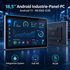 18,5 Zoll Android 13 Industrie-Panel-PC mit RK3562-G30, Full HD und PCAP