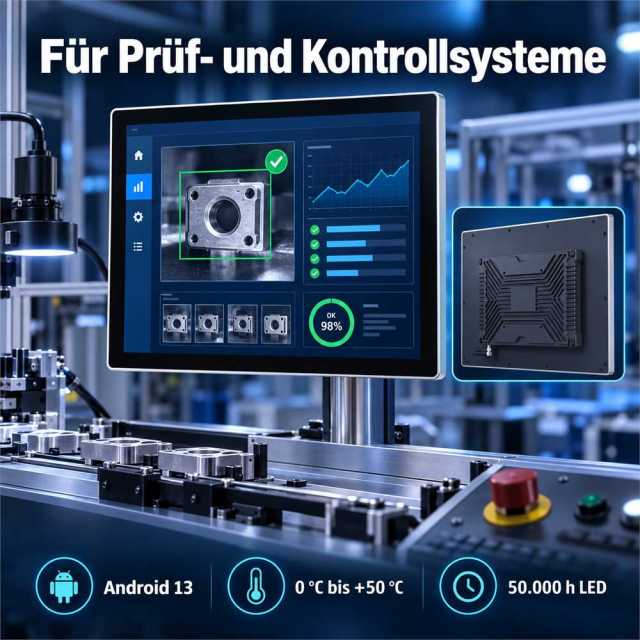 19 Zoll Android 13 Industrie-Panel-PC für Prüf- und Kontrollsysteme