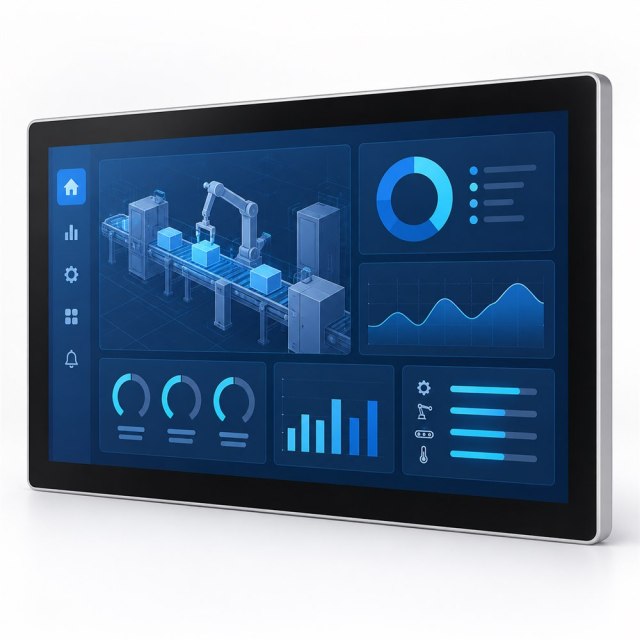 21,5 Zoll Full-HD Industrie-Panel-PC mit 500 cd/m², 1000:1 Kontrast und 14 ms