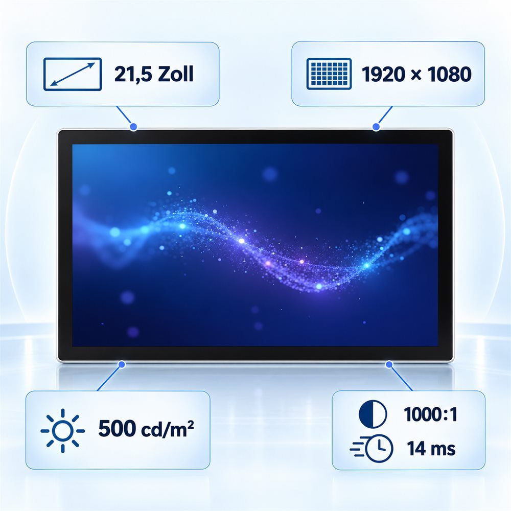21,5 Zoll Android 13 Panel-PC mit RK3562-G30, USB 3.0, USB 2.0 und PCAP-Touch