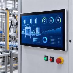 Rückseite des 21,5 Zoll Android Panel-PCs mit VESA 100 × 100 mm und DC 12 V