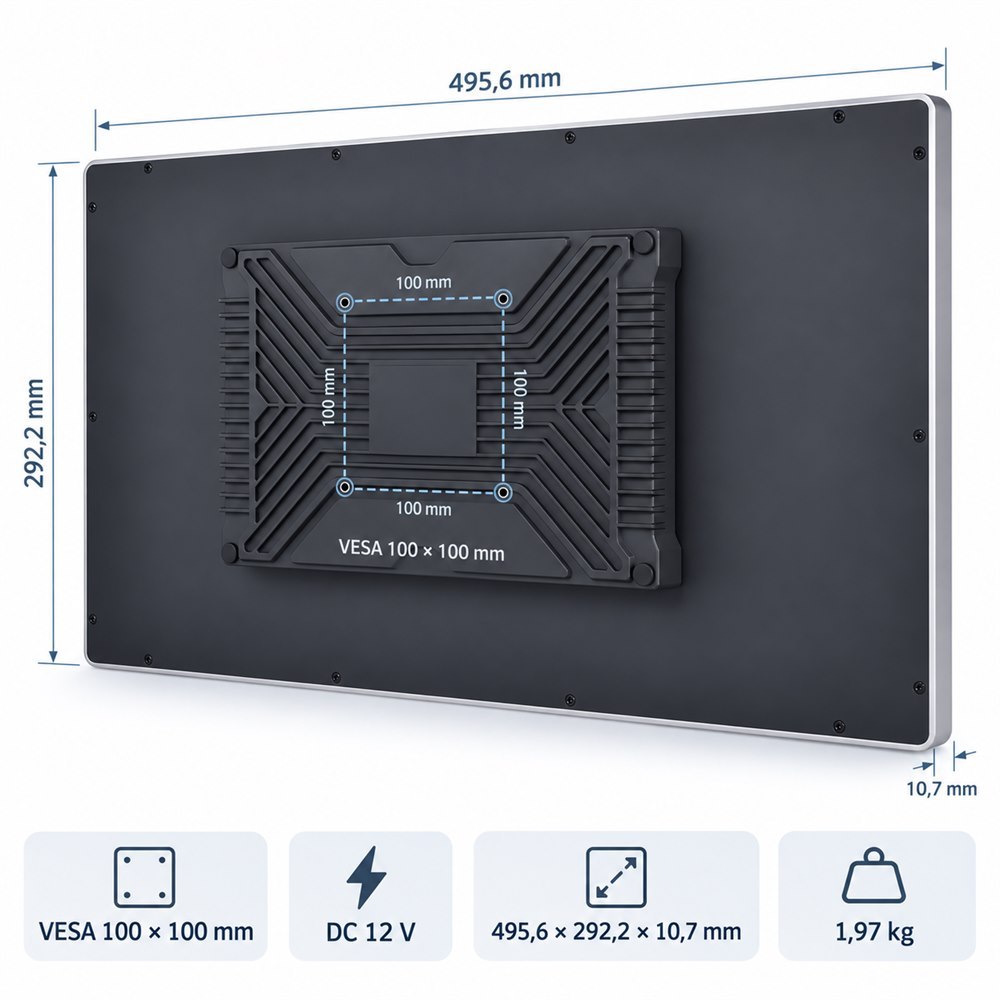 21,5 Zoll Android Industrie-Panel-PC für HMI und Prozesssteuerung