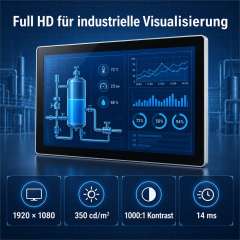 Kapazitiver 21,5 Zoll Touchmonitor mit Anti-Glare-Oberfläche und 3H-Härte