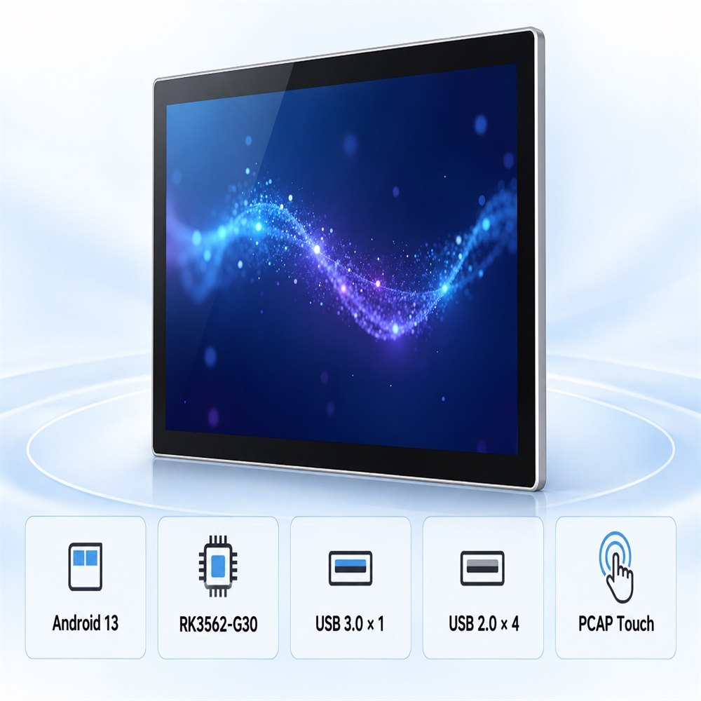 23,8 Zoll Android 13 Panel-PC mit RK3562-G30, USB 3.0, USB 2.0 und PCAP-Touch