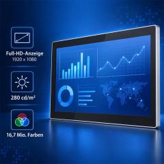 13,3 Zoll Full-HD-Touchmonitor mit 1920 × 1080 Pixeln und 280 cd/m²