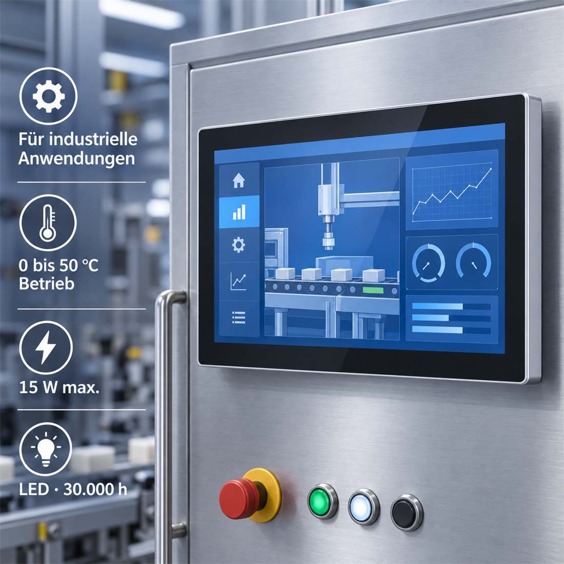 13,3 Zoll Touchmonitor für industrielle HMI- und Maschinensteuerungsanwendungen