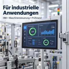 18,5 Zoll Industrie-Touchmonitor an einer Maschine für HMI, Maschinensteuerung und Prüfstand