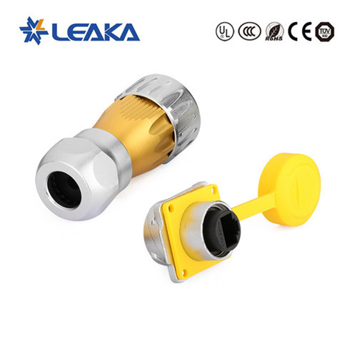 RJ45 Panel Mount Connector Ethernet Snaps Waterproof Connector