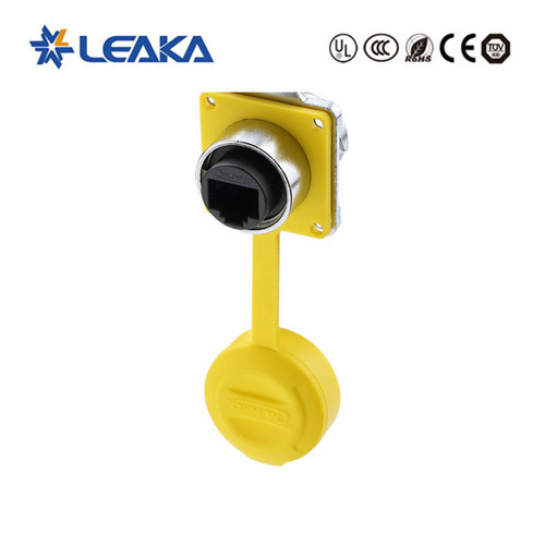 RJ45 Panel Mount Connector Ethernet Snaps Waterproof Connector