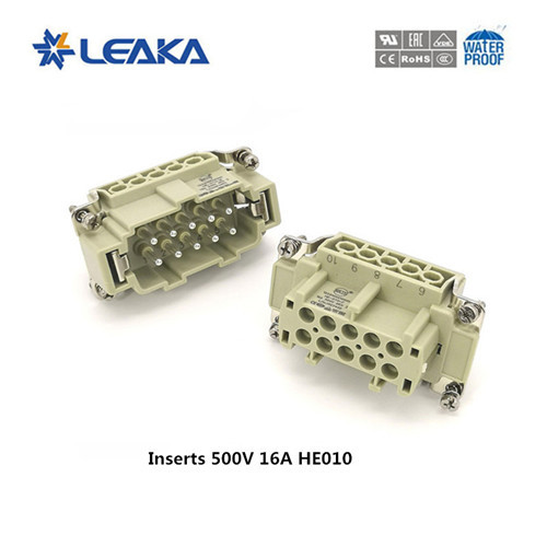HE 10 pin heavy duty wire connectors male female cable connector with cap