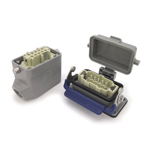 HE 10 pin heavy duty wire connectors male female cable connector with cap