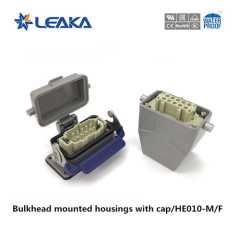 HE 10 pin heavy duty wire connectors male female cable connector with cap