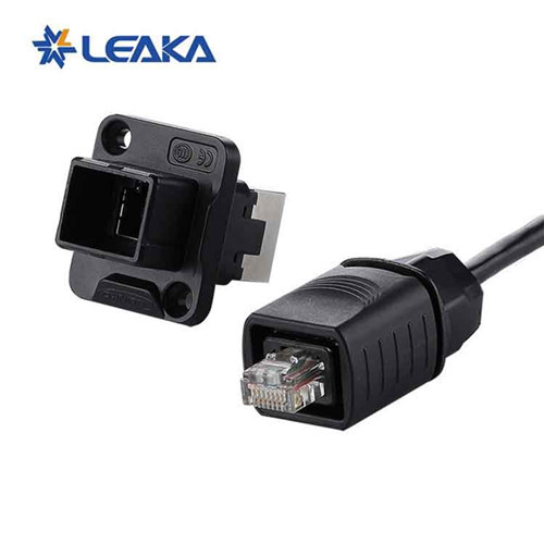 RJ45 panel mount ethernet pass through connector