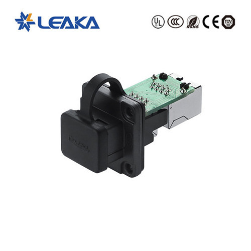 RJ45 panel mount ethernet pass through connector