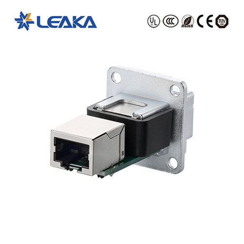 RJ45 panel mount ethernet pass through connector