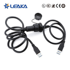 Waterproof USB 3.0 panel mount connector