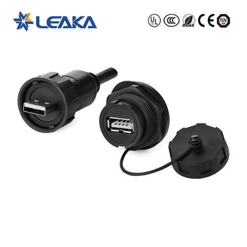 Ip67 waterproof USB 2.0 panel mount connector