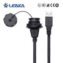 Ip67 waterproof USB 2.0 panel mount connector