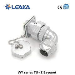 Weipu TU+Z connector plug socket angled metal clamping nut