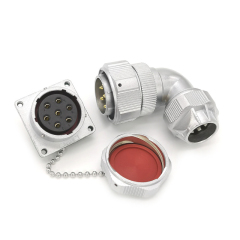 Weipu TU+Z connector plug socket angled metal clamping nut