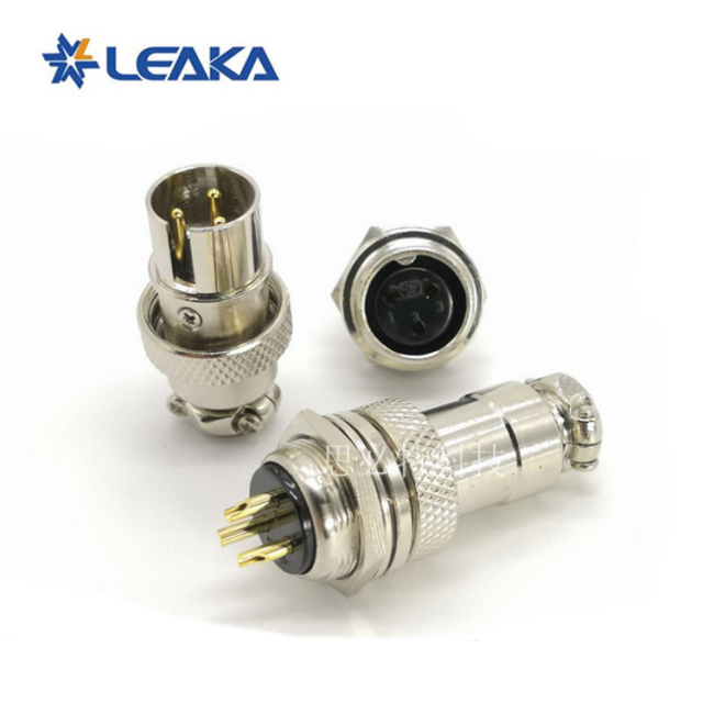 16MF panel mounted male socket GX16 4 pin 5pin 6pin round solder connector