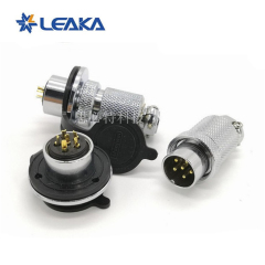 18MF GX18 circular male cable plug flange female socket cable install wall connector